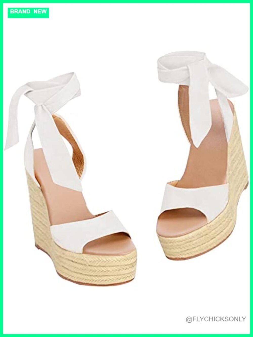 Faux Suede Espadrille Wedge Sandals Lace Up Ankle Strap Open Toe Summer